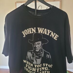 John Wayne Black Graphic Tee